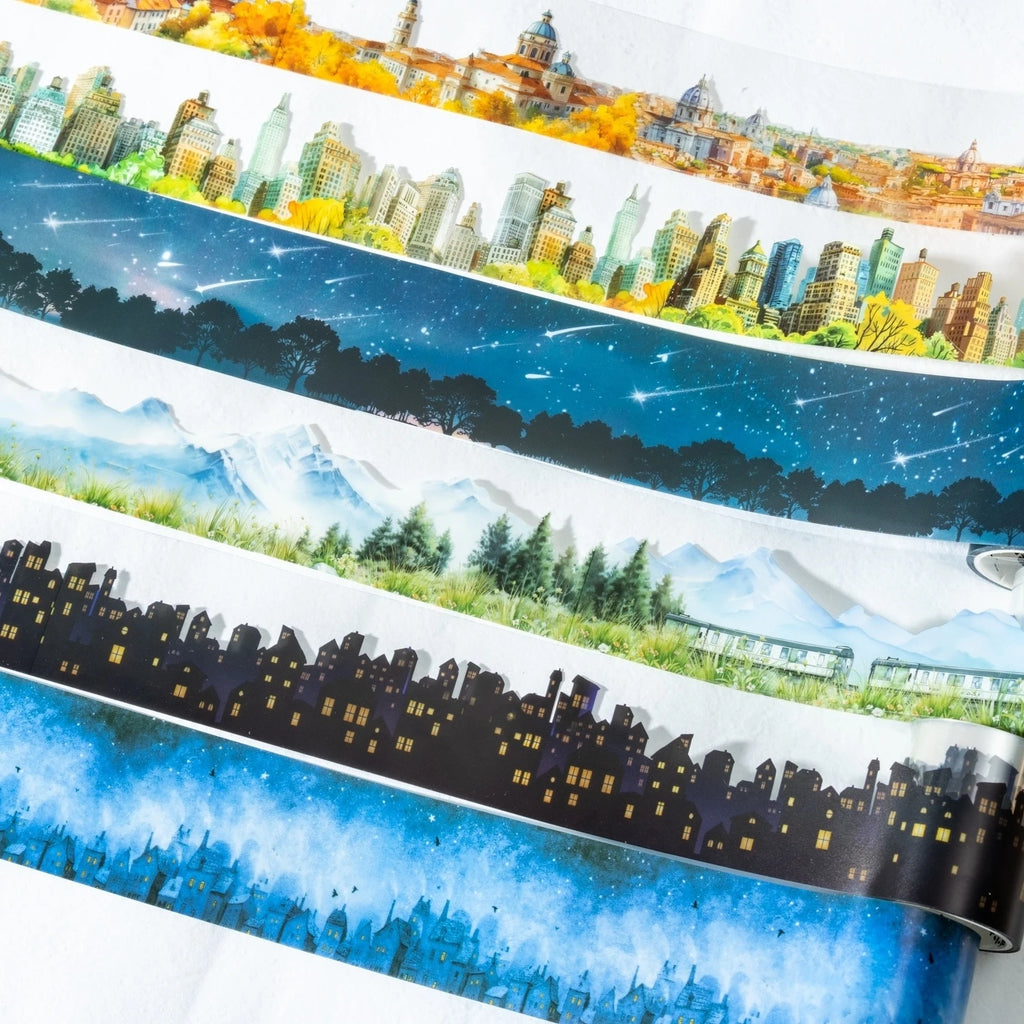 2m Romantic Journey Washi Tape for Card DIY Scrapbooking Adhesives Supplies Handbook Planner Decorative Sticker Masking Tapes Qme