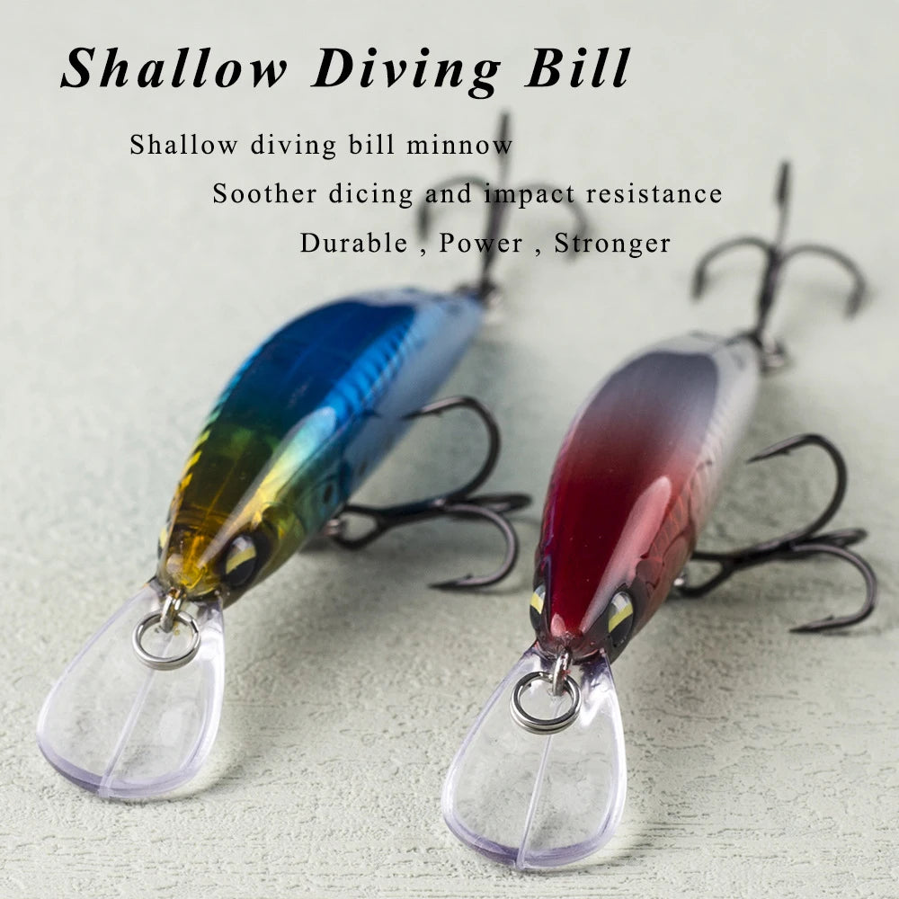 11cm Fishing Lures 29g Long Cast Minnow Hard Bait Double Hook Lifelike 3D Fishing Eyes Swimbait for Saltwater Freshwater Fishing Qme