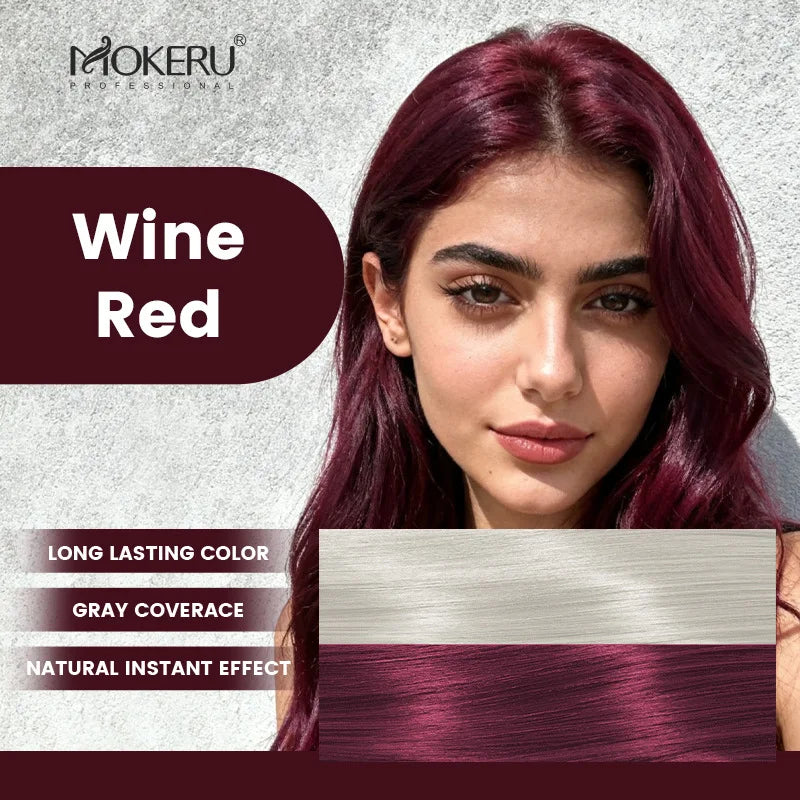 Mokeru Argan Oil Black Hair Dye Shampoo Natural Organic Long Lasting Permanent Gray Hair Color Shampoo for Women Fast Color Dye Qme