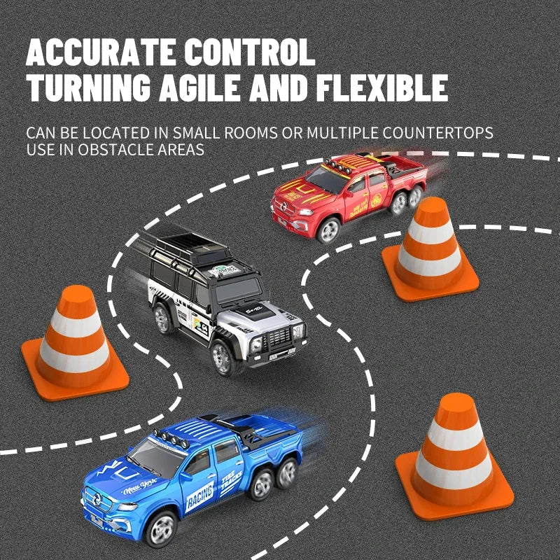 RC Cars 2.4G Alloy Mini Remote Control SUV Drifts Electric Off-road Vehicle Racing Truck Model Toy Boy Child Kids Birthday Gifts Qme