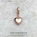 Rose Gold Color Heart Pendants Charm 925 Sterling Silver Women Jewelry Winter New Romantic Gift Qme Lobster Clasp
