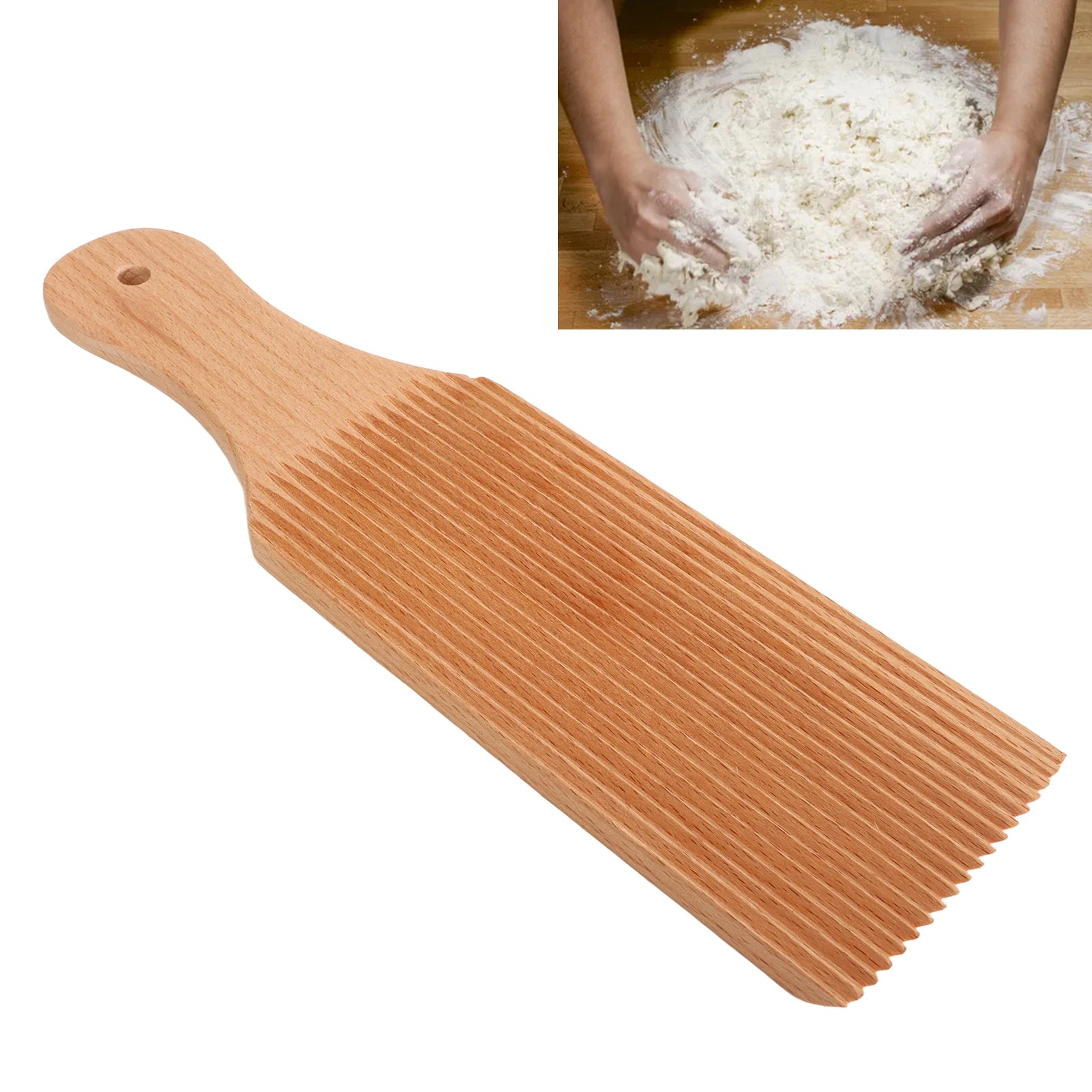 Gnocchi Board Beech Smooth Lightweight Practical Gnocchi Roller for Perfect Shape Gnocchi Roller Natural Gnocchi Boards Qme