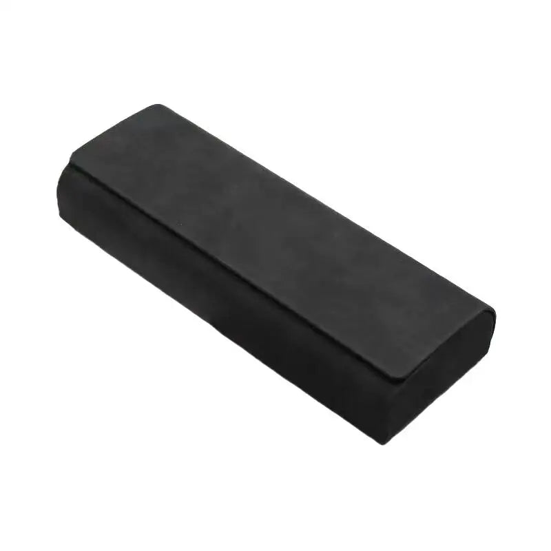 Hard-shell Spectacle Case Men Women Glasses PU Leather Portable Qme Black