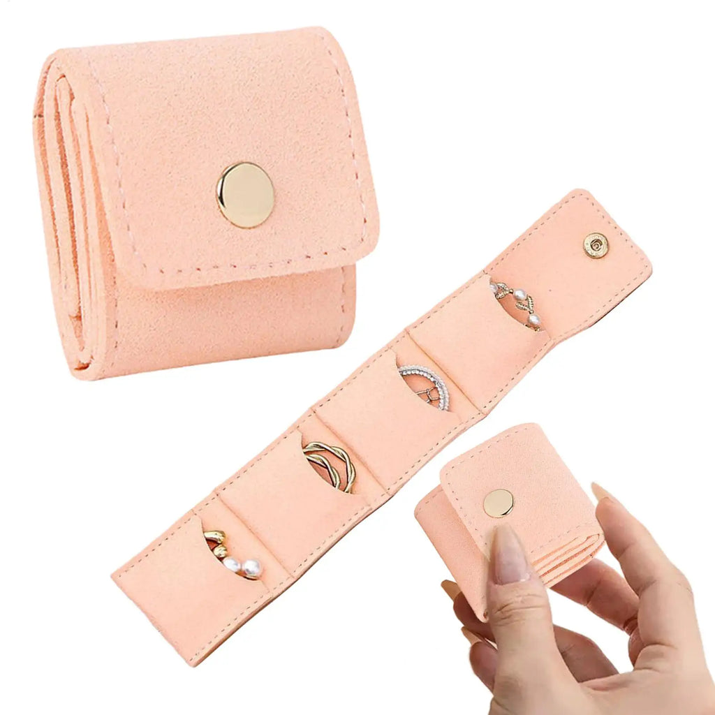 NEW 1pcs Mini Folding Jewelry Bag Earrings Jewelry Necklace Storage Bag Jewelry Boxes Portable Travel Storage Bag Packaging Box Qme