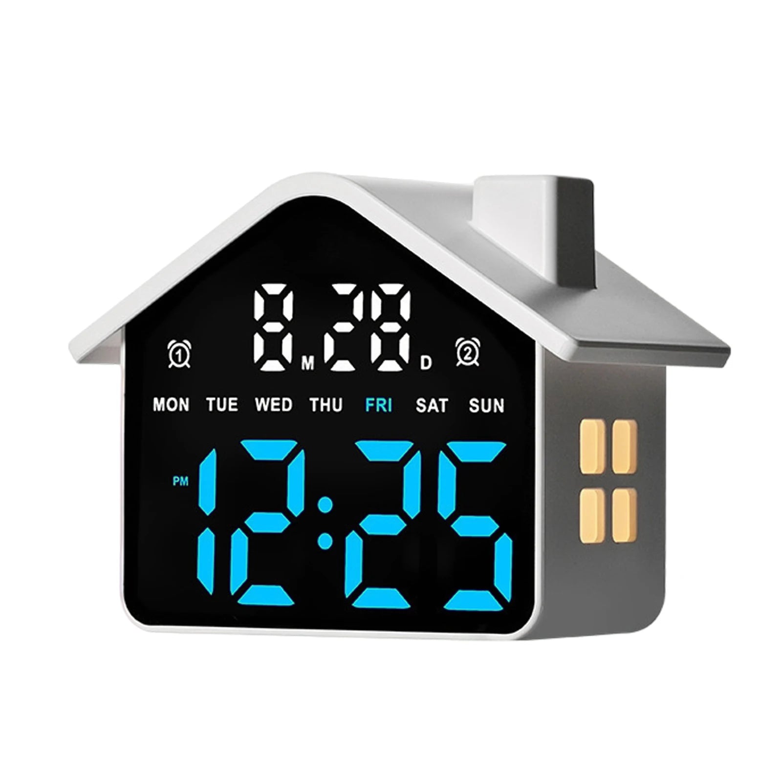 LED Electronic Table Clock USB Charging Multi-Functional House Clocks Creative Bedside Ornaments for Home Office Desk Decoration Qme style J