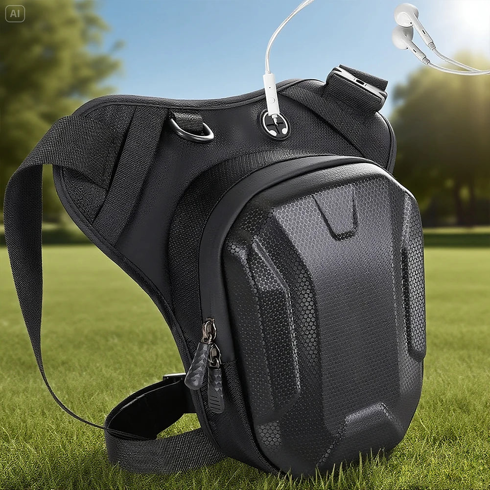 Motorcycle Waist Pack with Multi Pockets Drop Leg Pack Motorcycle Chest Bag Multifunctional Leg Pouch for Cycling Hiking Camping Qme