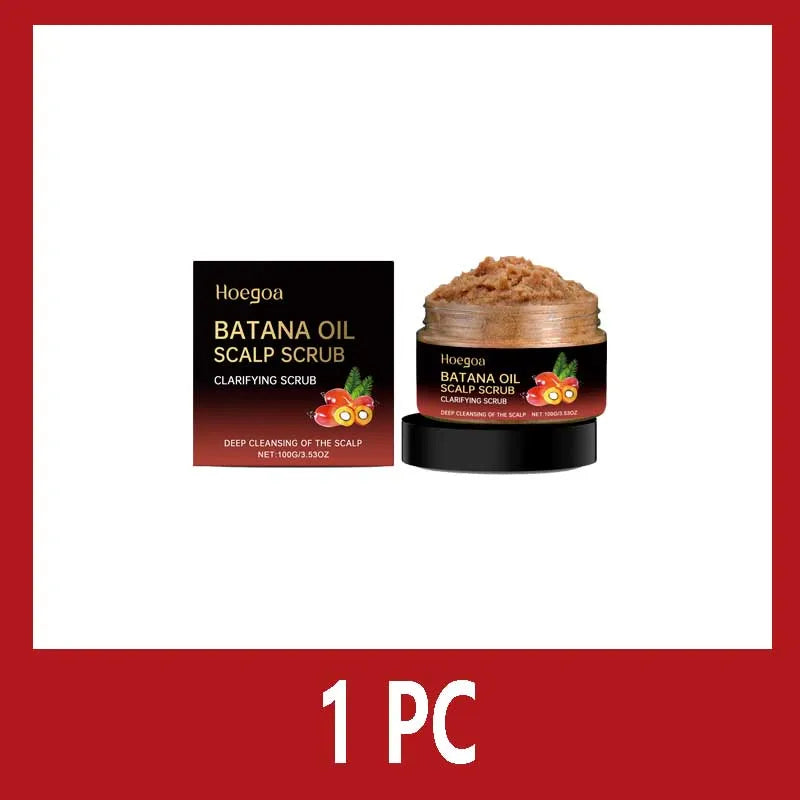 Batana Oil Scalp Scrub for Strengthening Hair Deep Cleaning Nourishing Soothing Shampoo for Sensitive Scalp Hair Care Qme 1PC