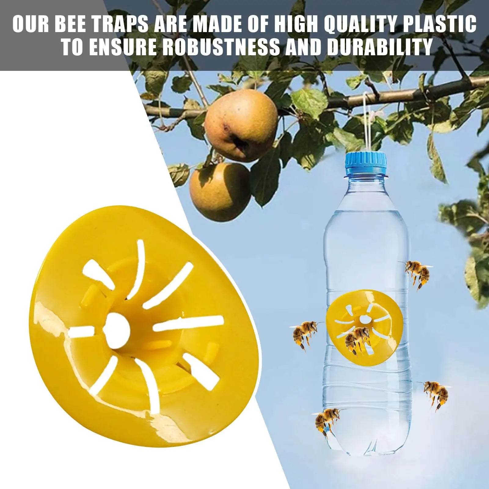 Wasp Traps 10Pcs Flower-Shaped Bee Catcher Reusable Bee Catcher Fly Trap Fly Catcher Hornet Trap Wasp Trap for Garden Indoor Qme