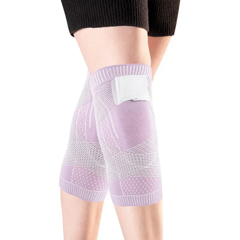 Knee Pads Pressurized Elastic Support for Men and Women, Fitness Gear, Basketball and Volleyball Brace Protector Bandage Qme