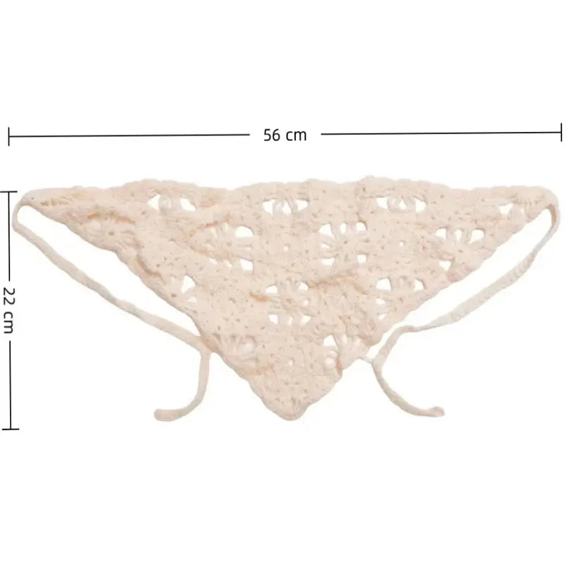 Fashion Knitted Headscarf Hat French Pastoral Style Triangle Headband Knitted Headband Silk Scarf High-end Hair Accessories Qme