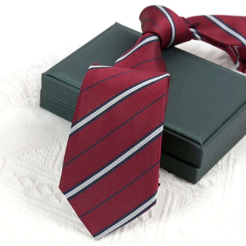 Burgundy Ties Women Mens Necktie Stripes Paisley Groom Neck Tie Qme