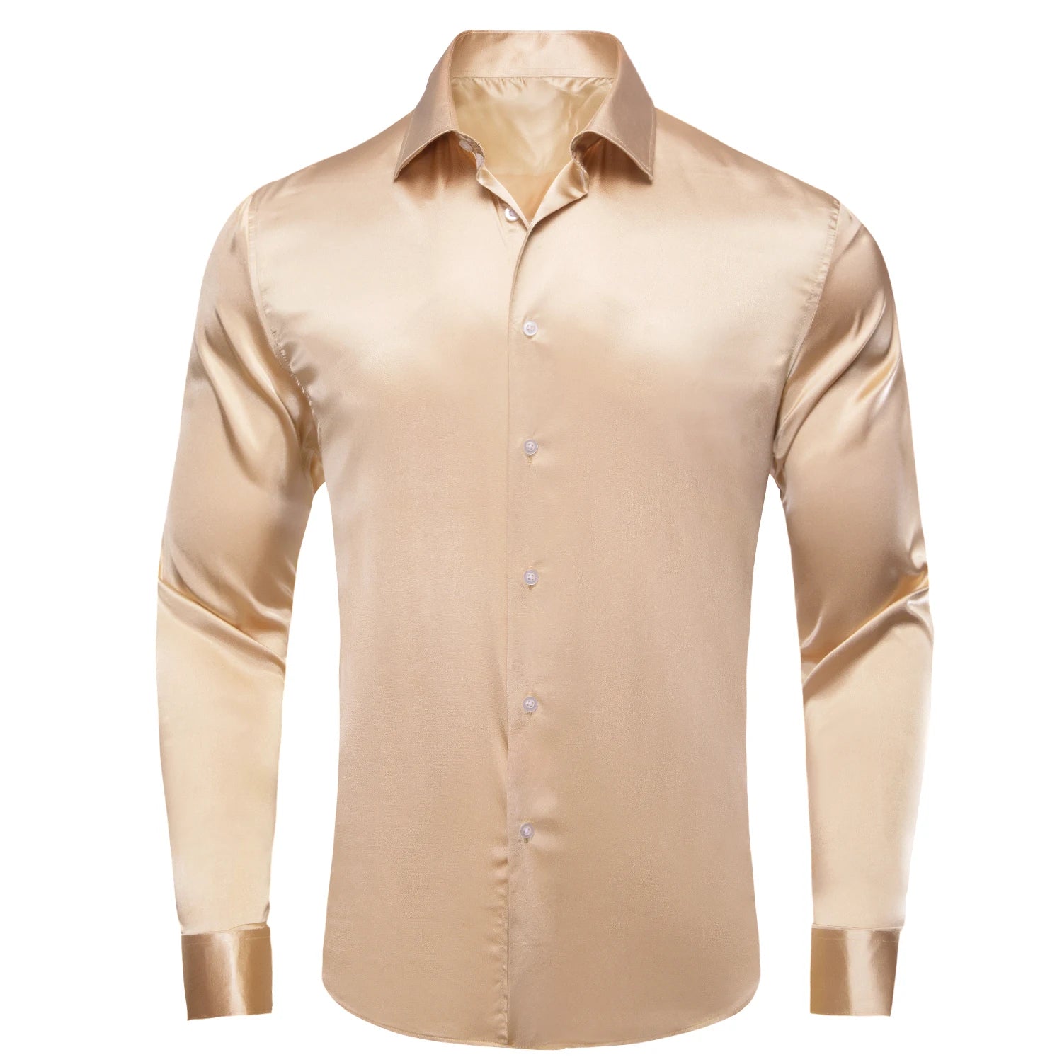 Hi-tie Luxury Plain Silk Mens Dress Shirts Long Sleeve Pure Purple Qme CY-1635 S