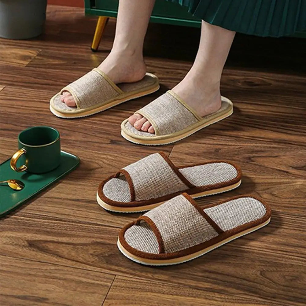 Women Indoor Slippers Non-Slip Flat Shoes Men Summer Flip Flops Home Slippers Female Comfortable New Unisex Slippers Qme