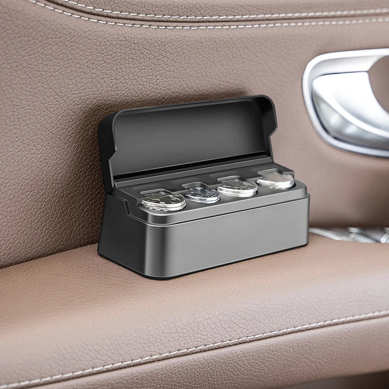 Coin Holder Car Change Organizer Universal Storage Money Dispenser Qme