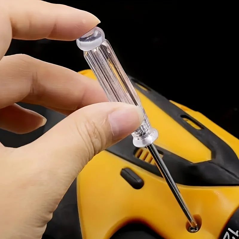 10Pcs Precision Manual Crystal Screwdriver Set - Durable Metal and Plastic for DIY, Electronics, Toys and Small Equipment Repair Qme