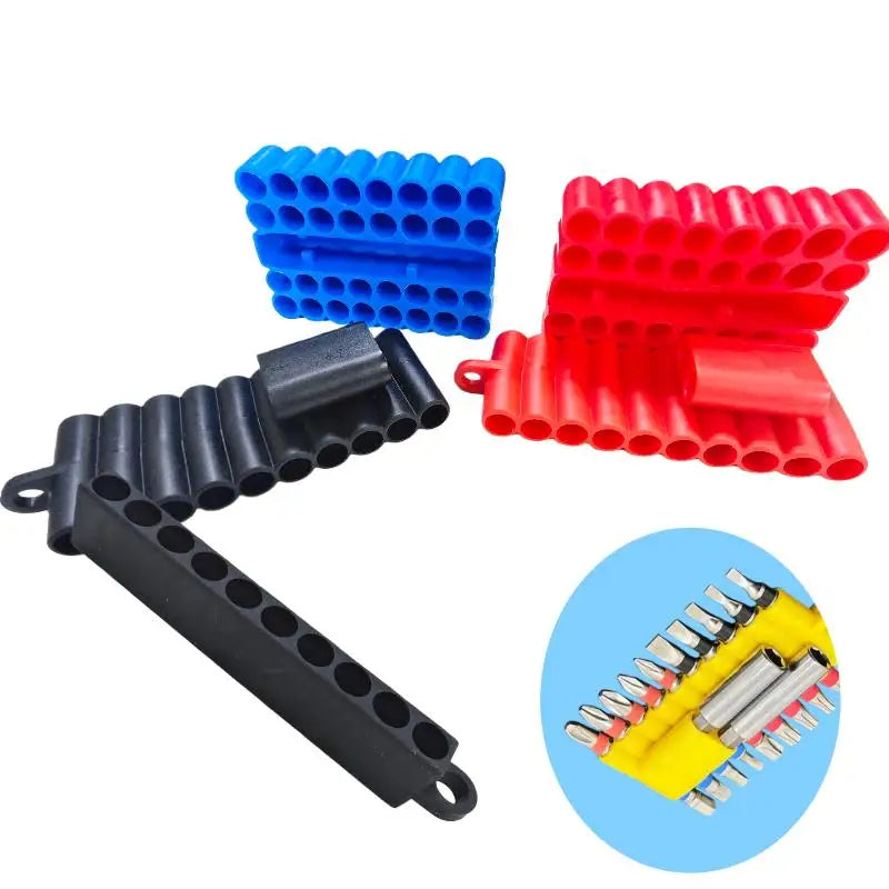 2 3 10 22 32 Holes Storage Case Screw Driver Head Drill Bits Stand Qme
