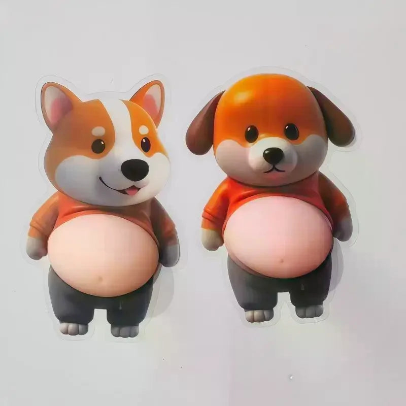 3D Cute Puppy Sticker Squeezeable Phone Case Decoration Children's Birthday Party Favor Festival Supplies Qme