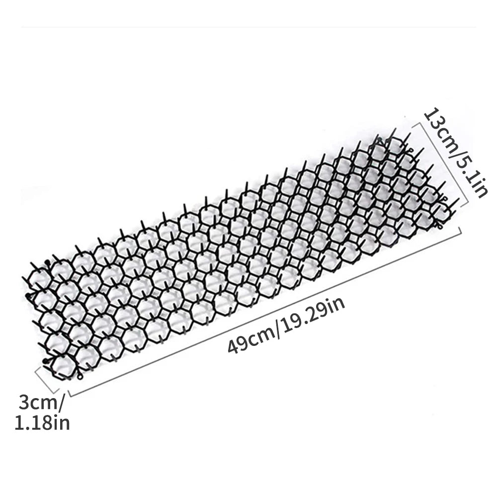 6/10Pcs Garden Prickle Strip Dig Stop Cat Repellent Deterrent Mat Anti-cat Prickle Strips Keep Cat Away Digging Climbing Spike Qme
