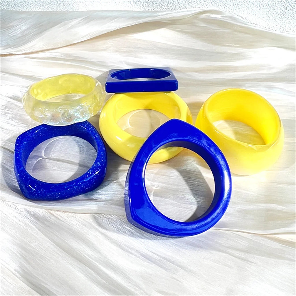 Twisted Shaped Irregular Fashion Resin Bracelet for Women Girl Summer Vacation Bangle Hip Hop Y2K Ins Style Bangle Female Qme