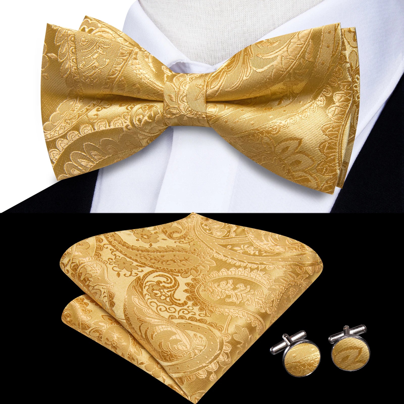 Mens Pre-tied Bowtie Red Yellow Pink White Floral Stripes Bow Tie Qme LDLH2958