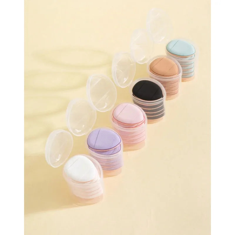 3 Fingertip Mini Puff Makeup Sponges Foundation Powder Puffs Loose Qme mix 6 boxs