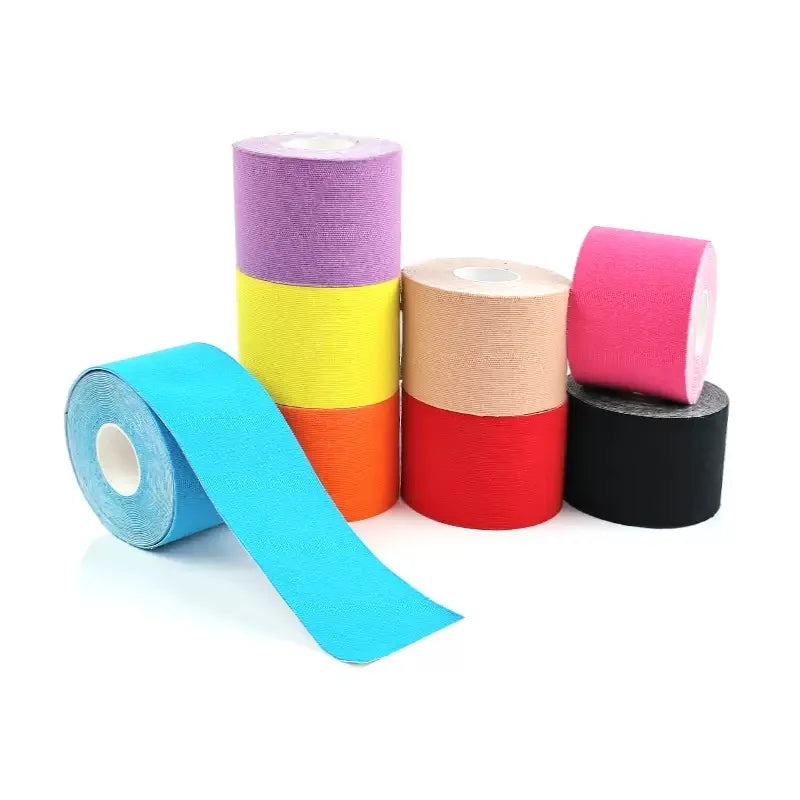 Sports Kinesio Tape Muscle Kinesiology Elastic Knee Pain Relief Strain Patch Athletic Recovery Stickers Fitness Bandages Qme