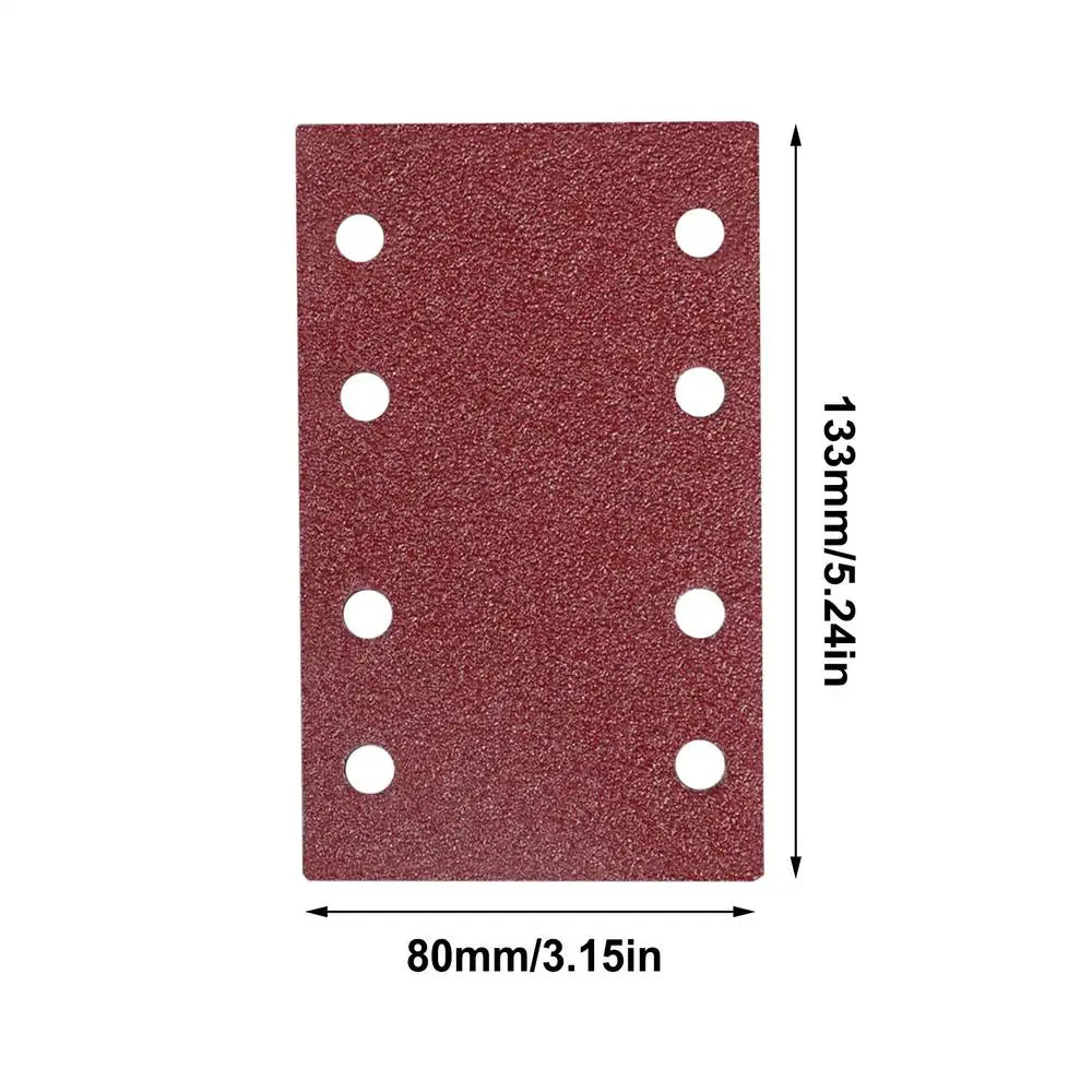 Orbital Sander Pads 120 Pieces 8-Hole Sander Sanding Disc Sheets Anti-Clog Sheets For Furniture Drywall Stone Home Deck Qme China Mainland Red