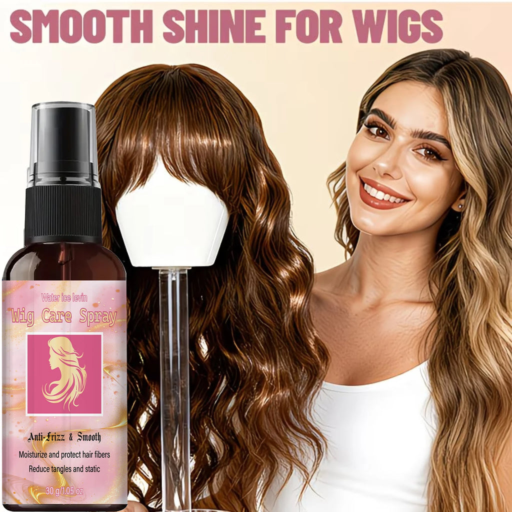 Anti-Frizz Wig Spray, Moisturizing & Static Reducing with Collagen Care Qme