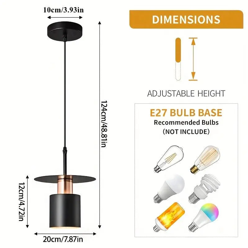 Nordic Minimalist Small Pendant Light Bedroom Bedside Corridor Study Hotel Restaurant Bar Creative Industrial Style Hanging Lamp Qme black