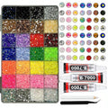 24 28 Girds Nail Charms Rhinestones Bedazzling 3D Nails Colorful Qme E-28 grid kit