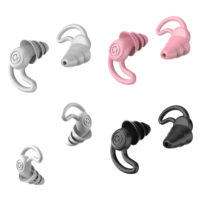 Silicone Ear Plugs Noise Reduction Earplugs Sound Insulation Student Qme