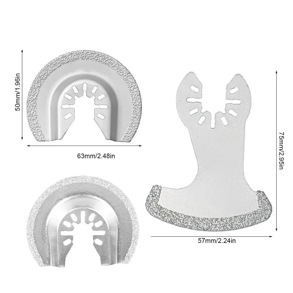 1 Set Multi-functional Oscillating Saw Blades Ceramic Tile Cement Wall Slotting Polishing Saw Blade Dremel Accessories Multitool Qme