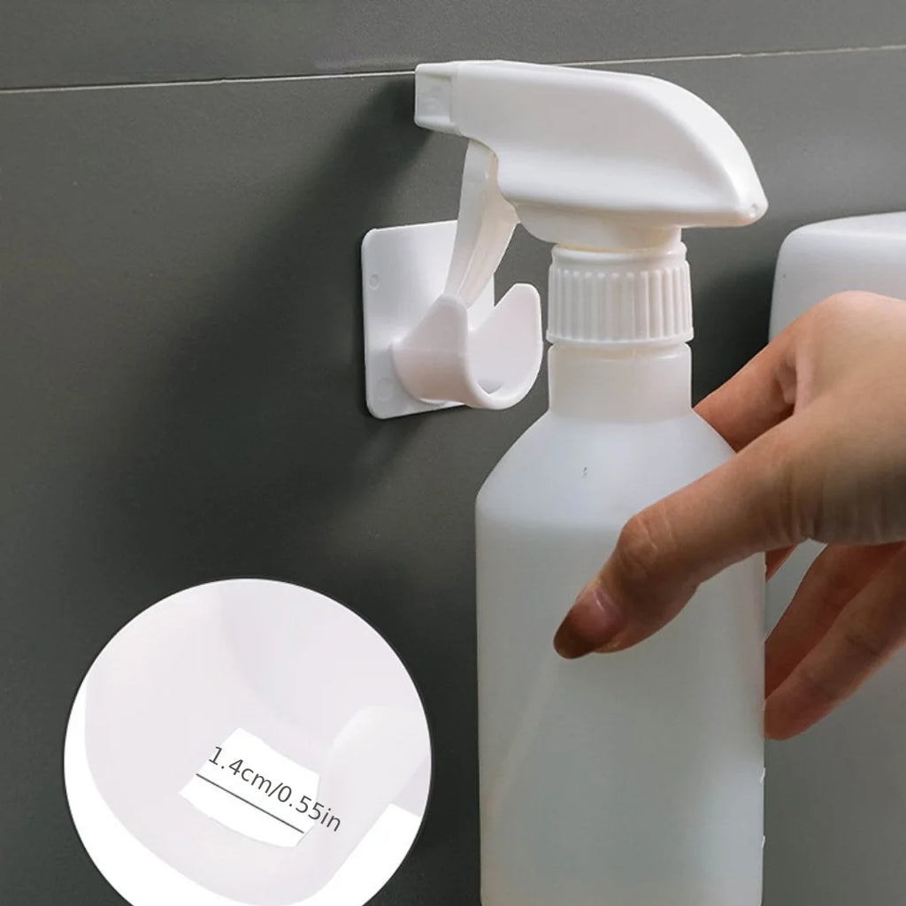 Adhesive Shower Curtain Rod Holder, Strong Secure Free Punch Paste Bracket Clip, Telescopic Rod Sticky Hook Qme