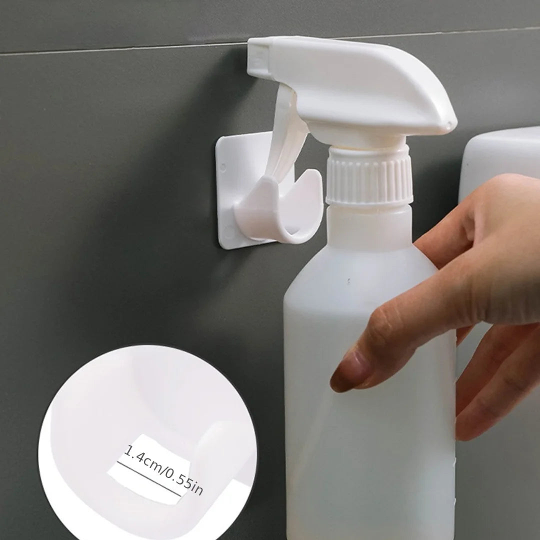 Adhesive Shower Curtain Rod Holder, Strong Secure Free Punch Paste Bracket Clip, Telescopic Rod Sticky Hook Qme