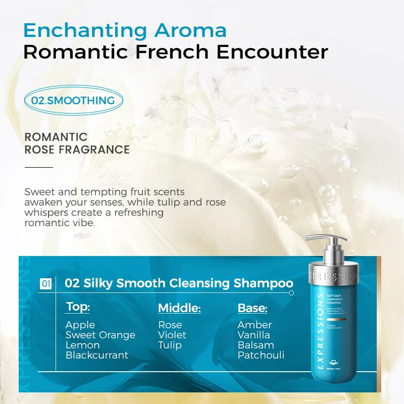 Silky Smooth Shampoo Nourishing Deep Cleansing Moisturizing Scalp Qme