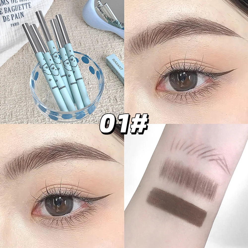 2-in-1 Dual-ended Eyebrow Pencil Tinting Mascara Waterproof Qme KL8029-01