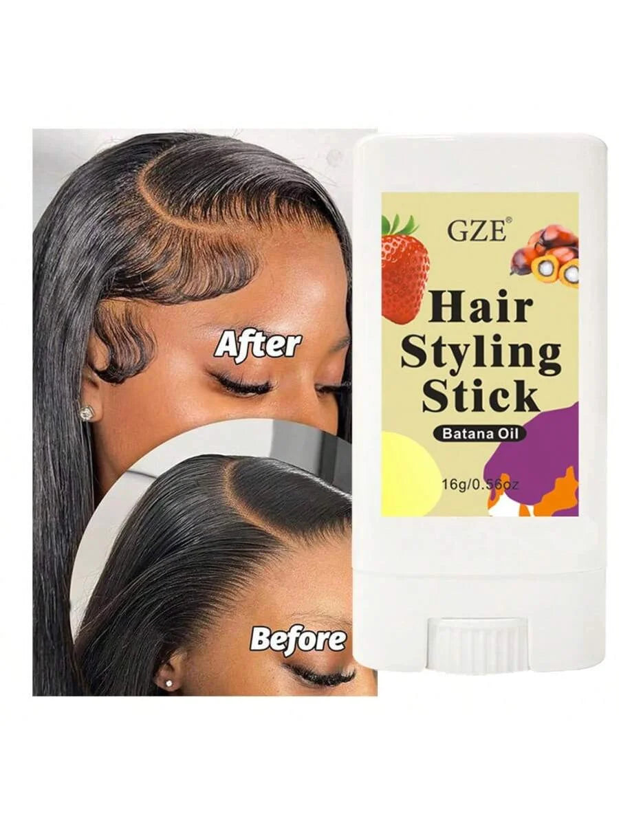 GZE Travel Size HAIR STYLING STICK Strong Hold Long-lasting Styling Shine And Smooth Hair Finishing Stick no flaking Anti Frizz Qme