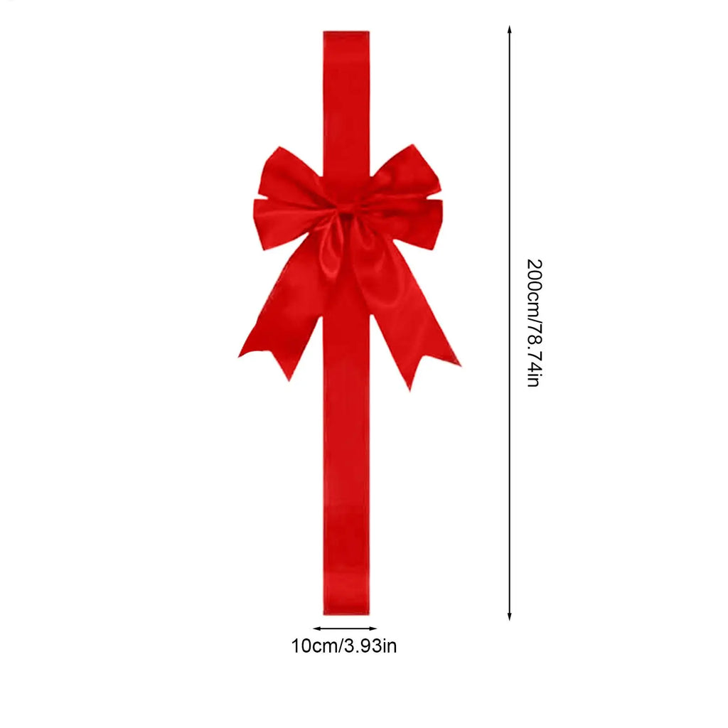 Christmas Bows Reusable Party Decorations Christmas Cabinet Door Red Ribbons Festival Bows for Entryways Walls Fences Trees Car Qme