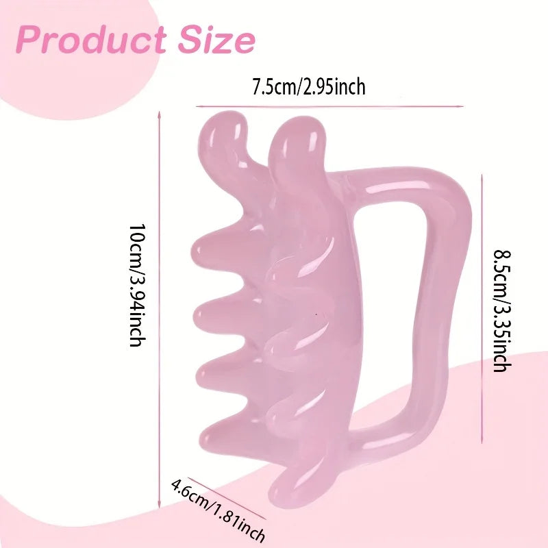 Pink Resin Massage ToolEasing Muscle Tension And Promoting Lymatic Flow, Suitable for The Neck, Shoulders, Back, Waist, And Legs Qme