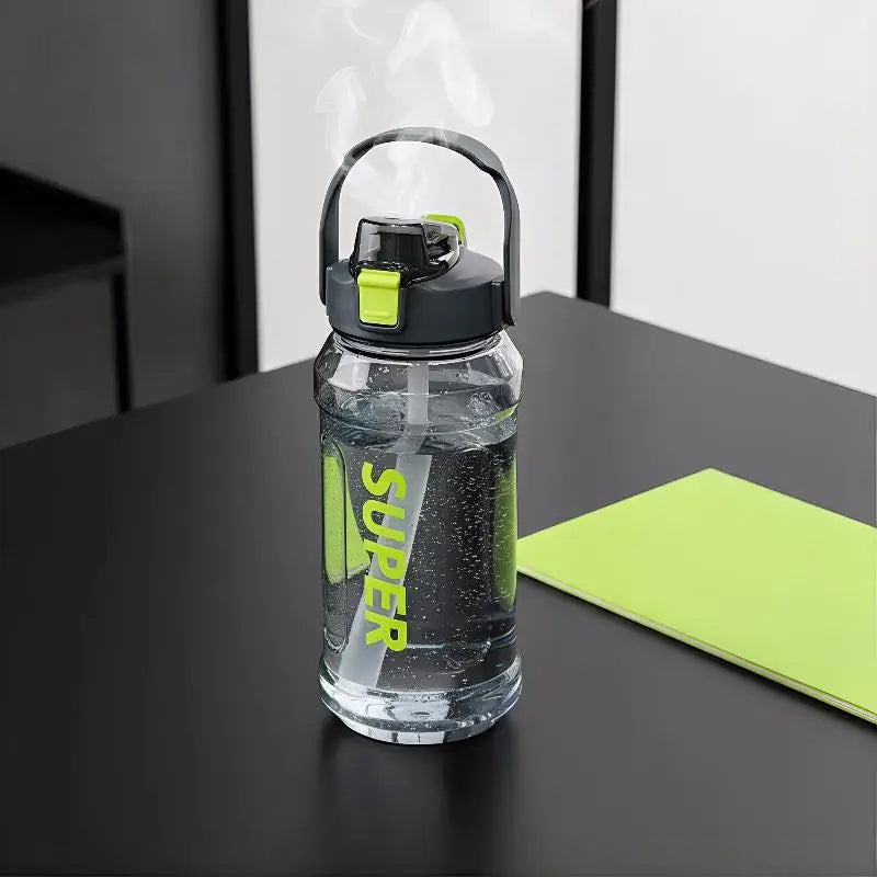 Large-capacity Sports Water Bottle 2 Liters Trendy INS Straw Cup Qme