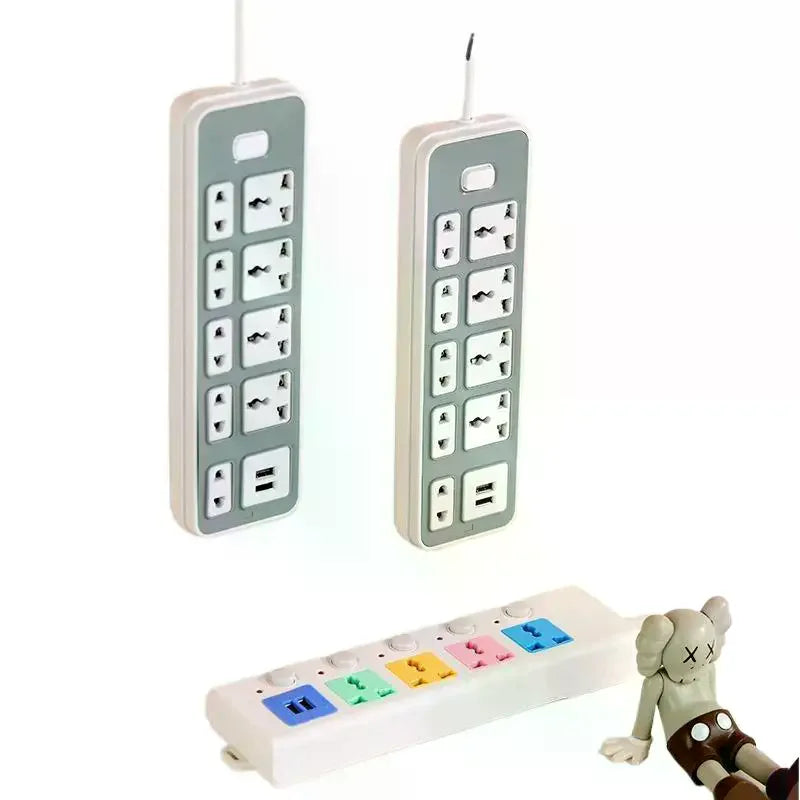 Durable 2 3 5 6 8M USB Charger Power Strip Switch Extension Qme