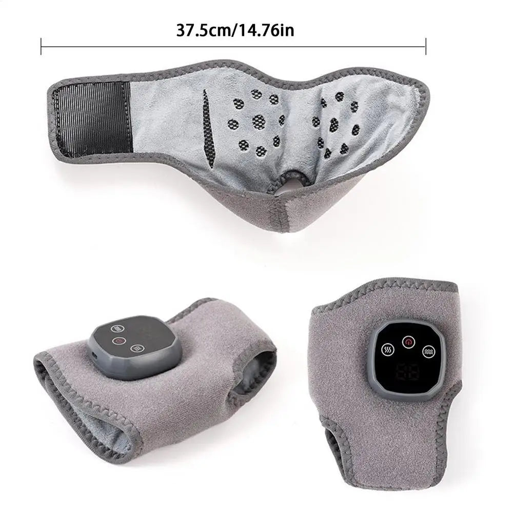 Foot Massager 4 Heat Levels Foot Ankle Massager Heating Warmer Wrap Pad Brace for Women Men Muscle Nerve Relief Calf Knee Spa Qme CN 01
