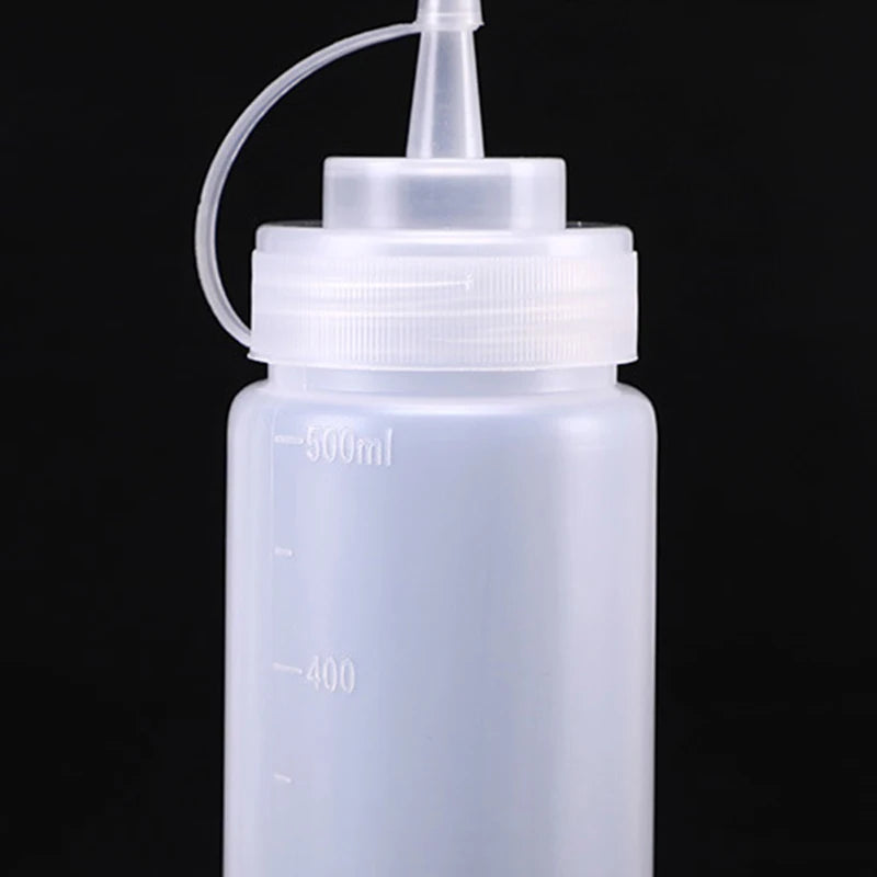 500 ML Plastic Pointed Mouth Squeeze Type Sauce Bottle Made Environmentally Friendly Materials Clean Dustproof Seasoning Bottles Qme