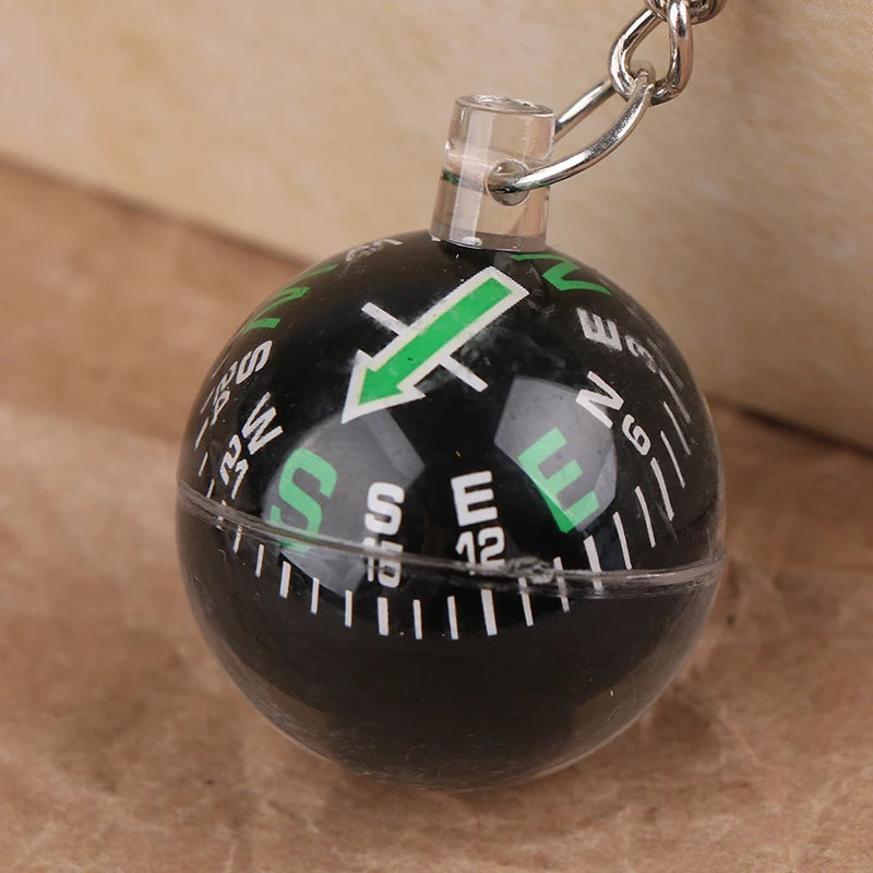 Portable Lightweight Emergency Compass Outdoor Survival Keychain Ball Qme