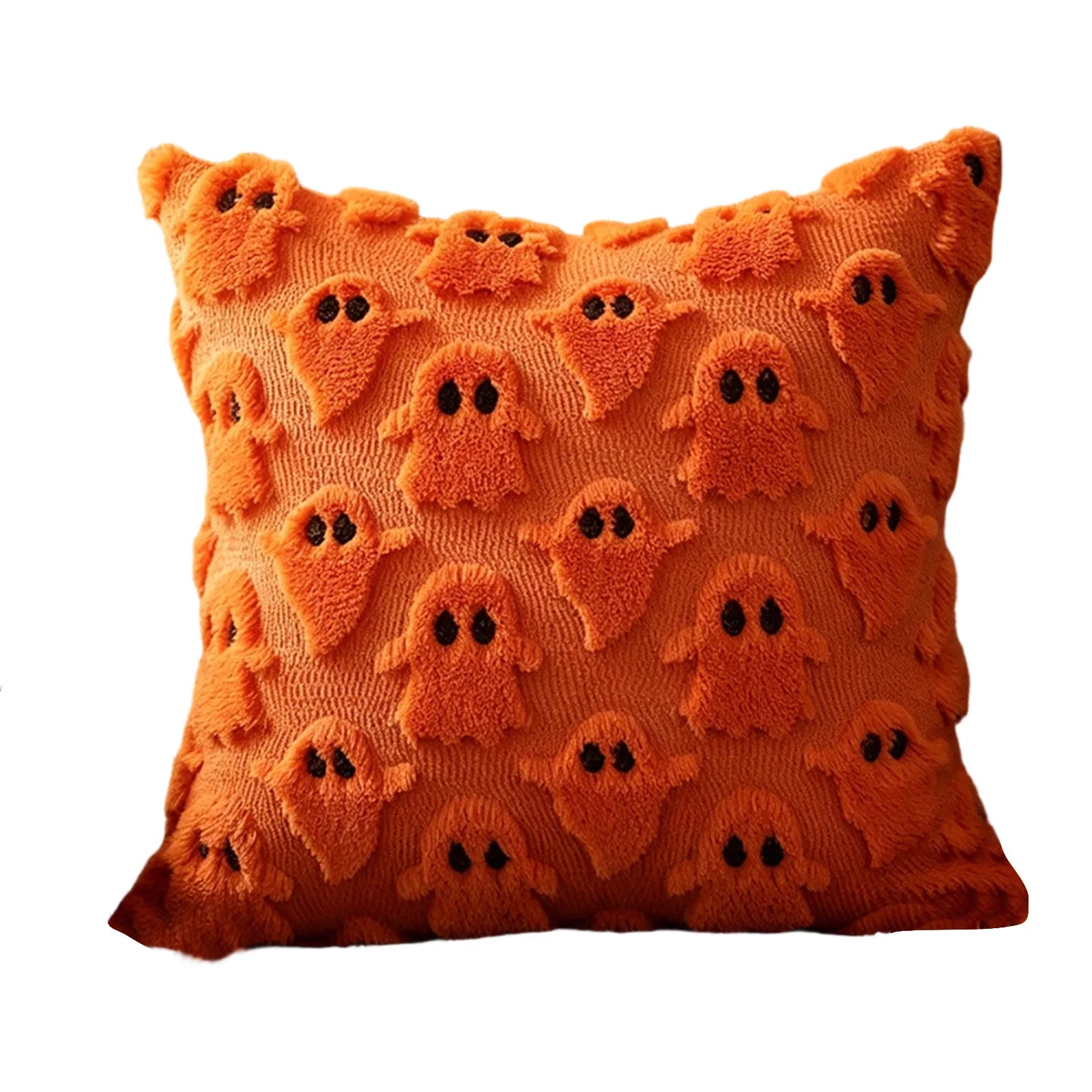 Halloween Ghost Pumpkin Square Throw Cover 45*45cm Holiday Party Home Store Decorative Cushion Case Without Insert Qme Orange 66×66cm