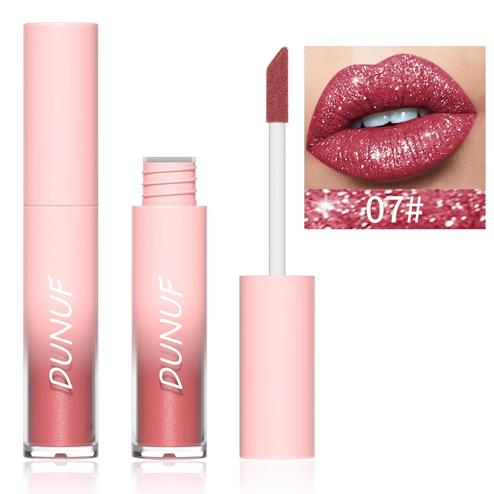 Pearlescent Lipstick Waterproof Long-lasting Lip Gloss Easy Paint Qme 07