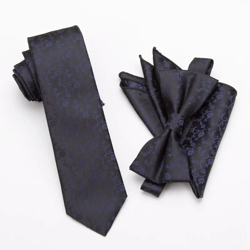 Paisley Men's Casual Bowtie Tie Skinny Polyester Necktie Pocket Qme A7 China Mainland
