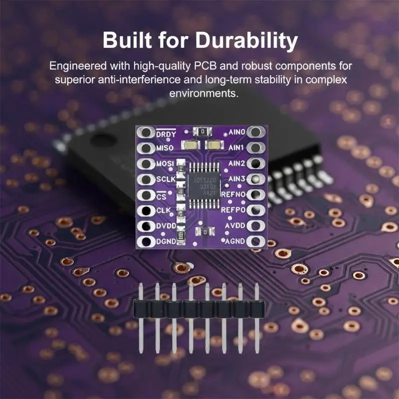 I2C Low Power 24 Bit Analog-to-digital Converter ADS1120 ADS1220 ADC Qme