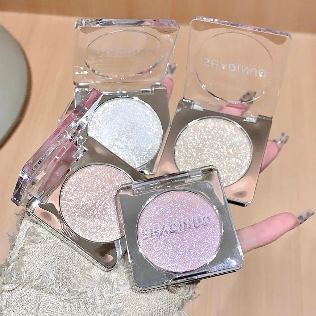 Monochrome Glitter Highlighter Contour Brighten Face Body Sparkle Shimmer High Gloss Mashed Potato Diamond High Light Palette Qme