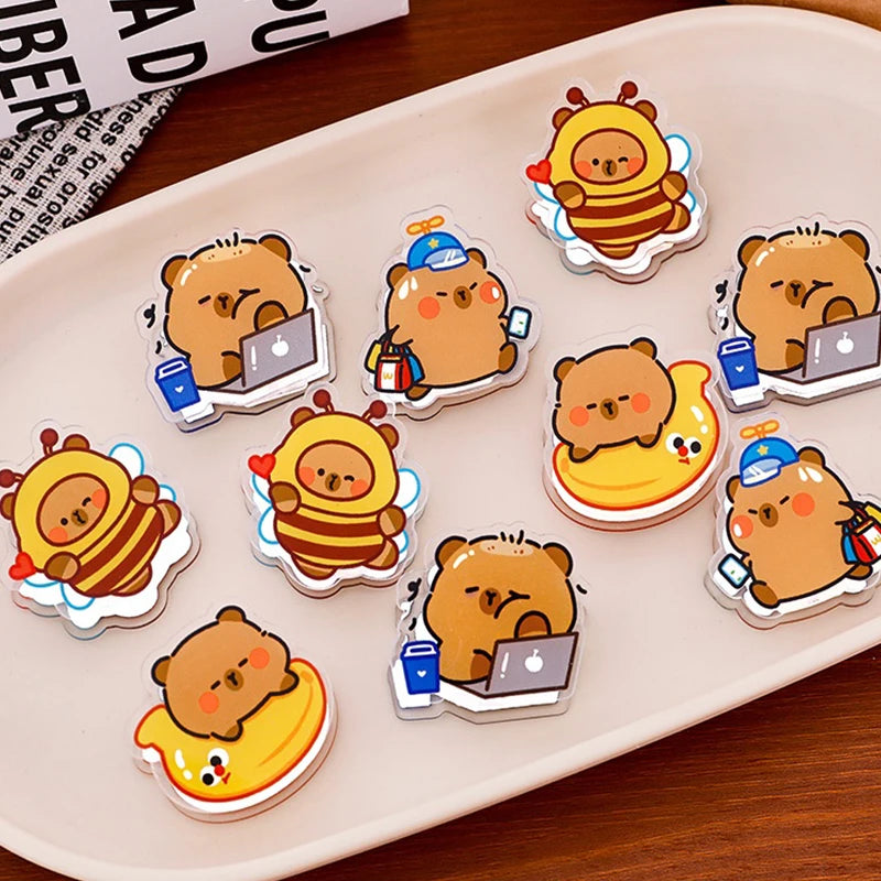 Memo Clip Test Paper Folder Multifunctional Cute Capybara Pp Profile Qme